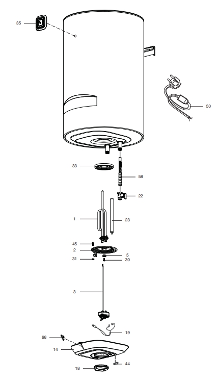Запчасти Ariston PRO1 R INOX ABS 80 V купить в Уфе